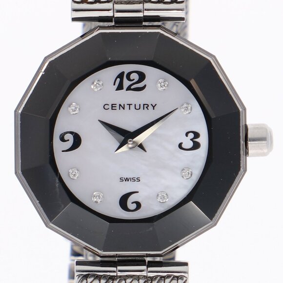 CENTURY Time Gem 8P Diamond White shell SS QZ - Picture 1 of 6